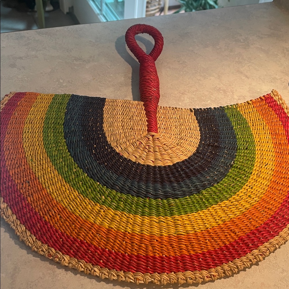 Colorful Rainbow Bolga Fan - Picture 4 of 6